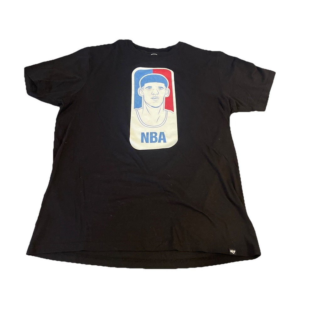 NBA Lonzo Ball Los Angeles Lakers Short Sleeve‎ T-Shirt Black Men's Medium